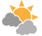 Mainly cloudy