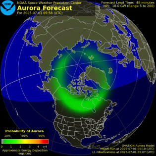 Current Northern hemispheric power input map