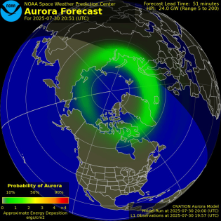 Current Northern hemispheric power input map