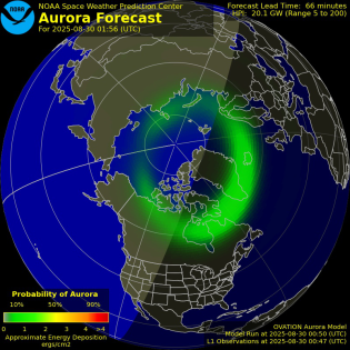 Current Northern hemispheric power input map