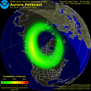 Current Northern hemispheric power input map