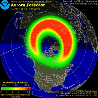 Current Northern hemispheric power input map
